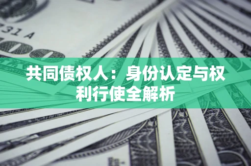 武汉共同债权人：身份认定与权利行使全解析