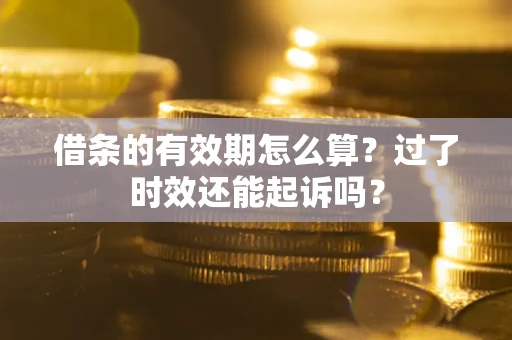 武汉借条的有效期怎么算？过了时效还能起诉吗？